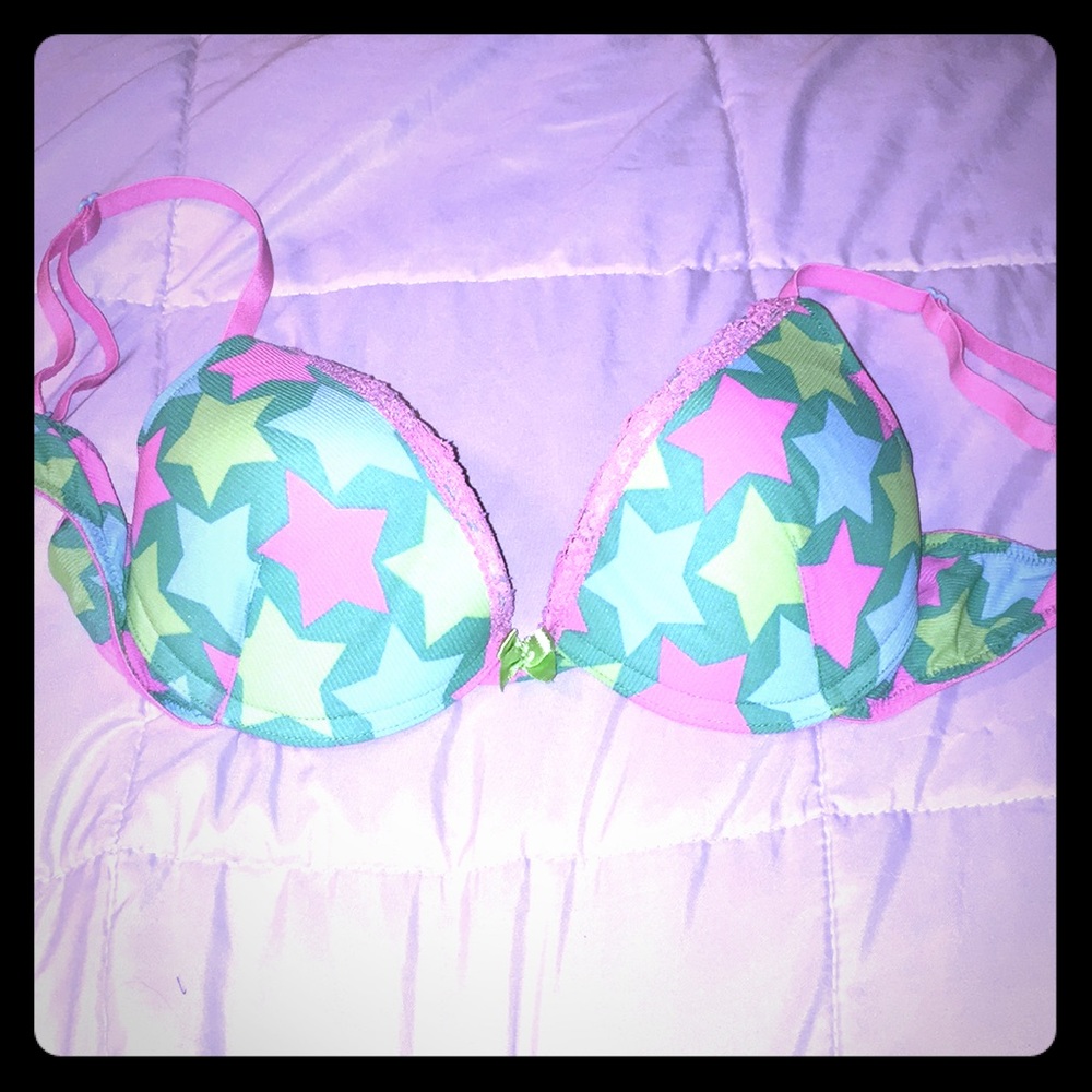 Size 36 b bra pink with stars